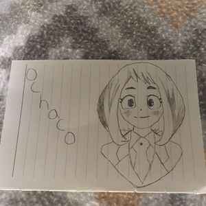 A drawing of a mha character